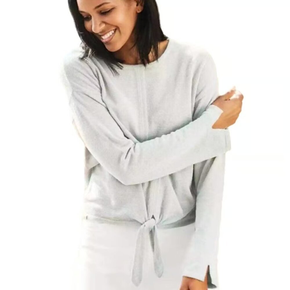 Barefoot Dreams CozyChicLite‎ Ultra Lite Tie Front Knit Top